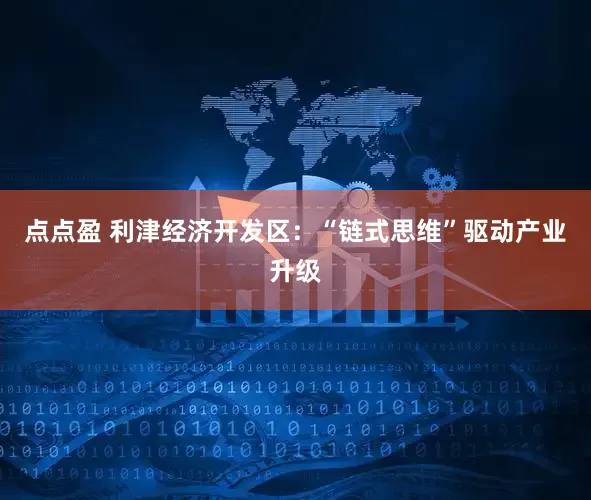 点点盈 利津经济开发区：“链式思维”驱动产业升级