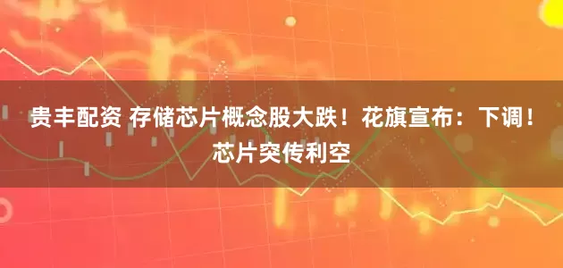贵丰配资 存储芯片概念股大跌！花旗宣布：下调！芯片突传利空